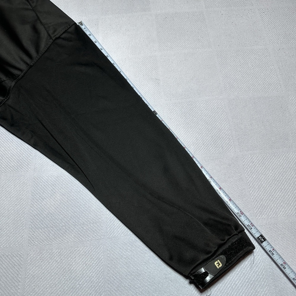 FootJoy FJ Jacket Mens Size Large Black Softshell Performance Pockets Full Zip - Picture 13 of 13
